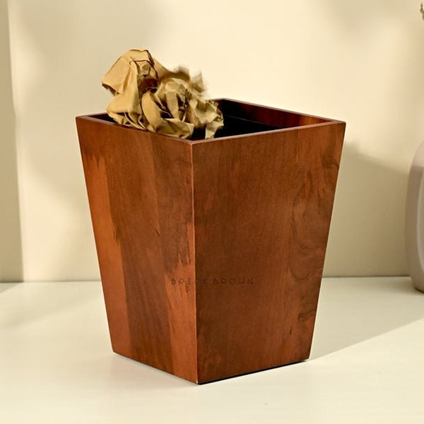 Dwindle Wooden Wastebasket with a Removable Inner Liner | Verified Sustainable Cleaning Supplies on Brown Living™