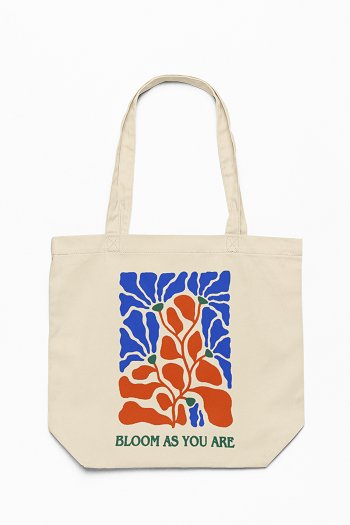 Eco - Friendly Tote Bag for Women with Zip for College & Office - Blooms | Verified Sustainable Tote Bag on Brown Living™