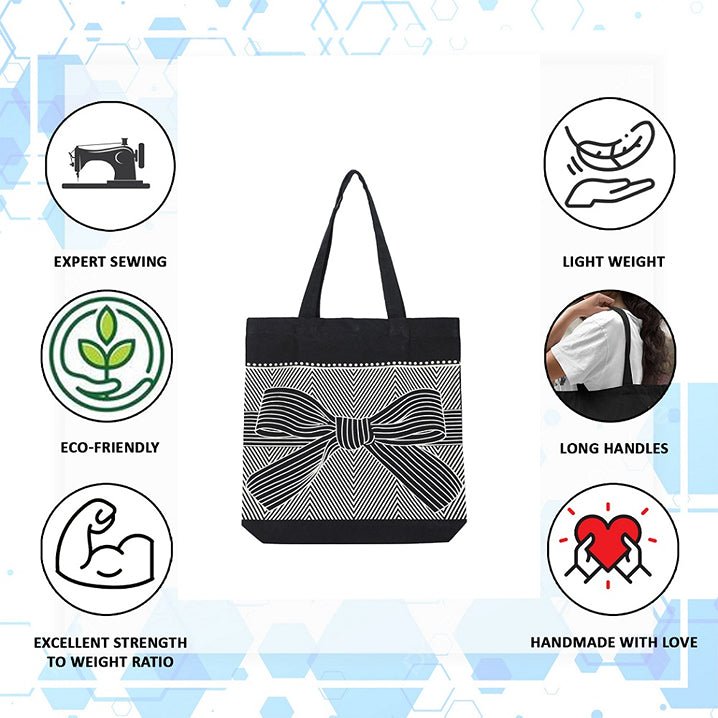 Eco - Friendly Tote Bag for Women with Zip for College & Office - Ribbon | Verified Sustainable Tote Bag on Brown Living™