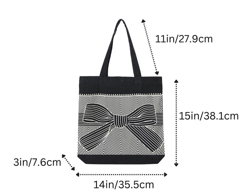 Eco - Friendly Tote Bag for Women with Zip for College & Office - Ribbon | Verified Sustainable Tote Bag on Brown Living™