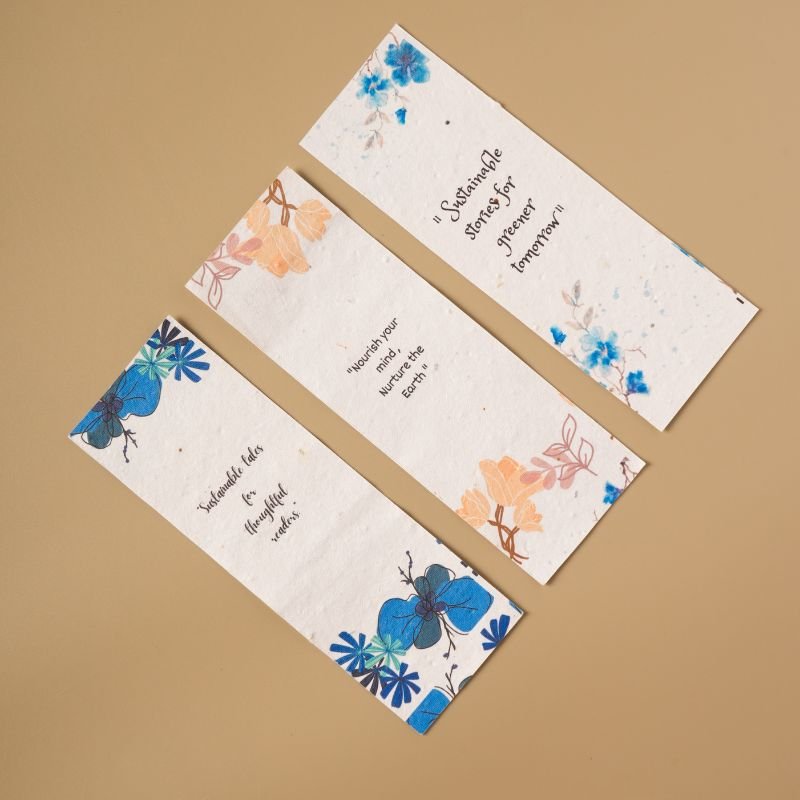 Eco - Sprout Plantable Bookmarks | Set of 3 | Verified Sustainable Greeting & Note Cards on Brown Living™