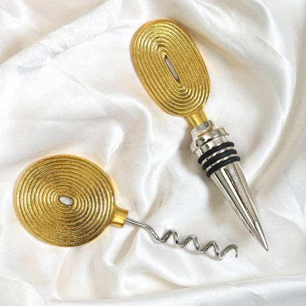 Ekaantrik Stainless Steel & Brass Wine Opener | Verified Sustainable Kitchen Tools on Brown Living™