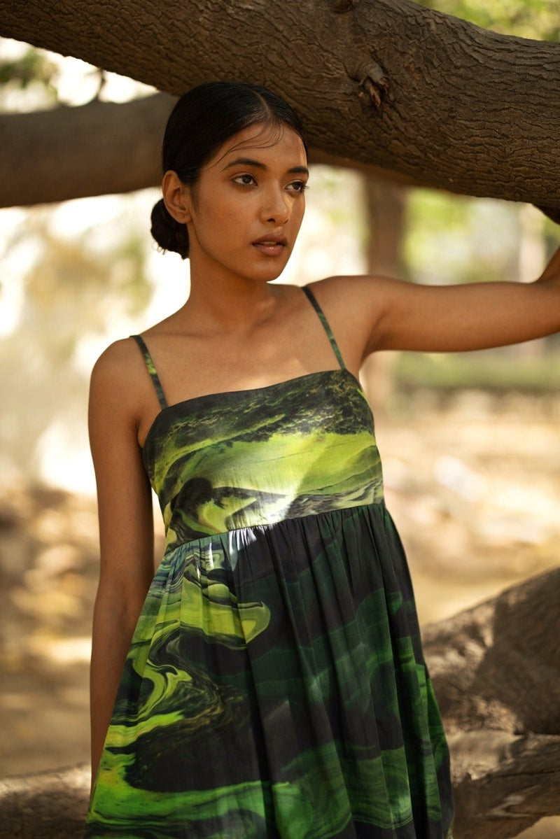 Ella Green Upcycled Cotton Dress | Verified Sustainable Womens Dress on Brown Living™