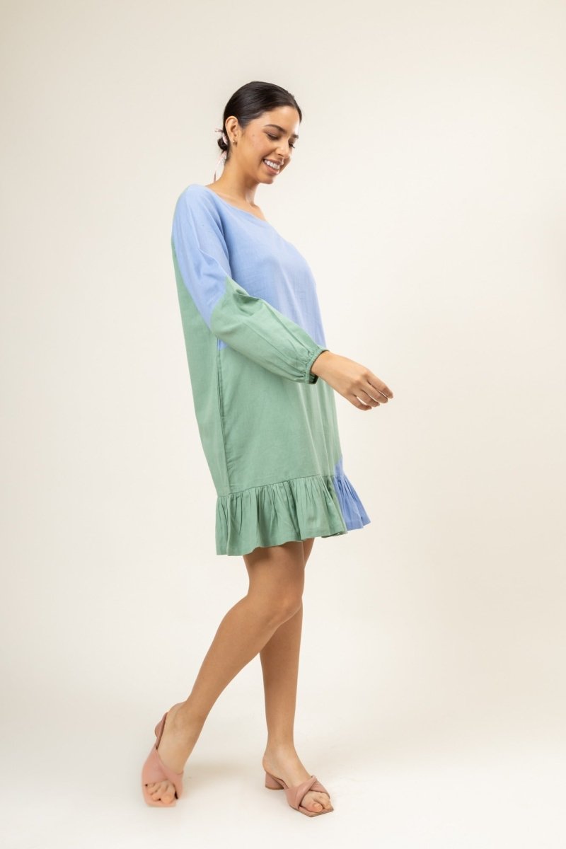 Eva Pastel Upcycled Cotton Dress | Verified Sustainable Womens Dress on Brown Living™