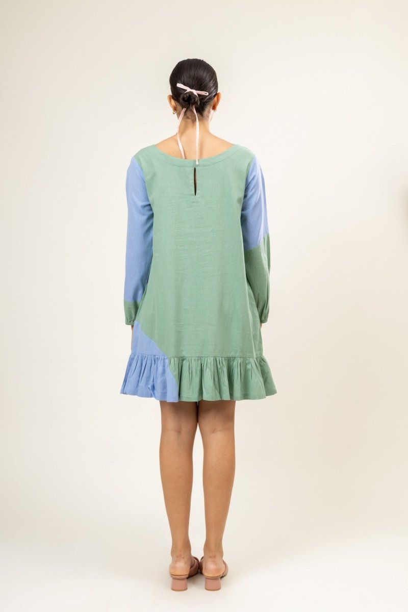 Eva Pastel Upcycled Cotton Dress | Verified Sustainable Womens Dress on Brown Living™