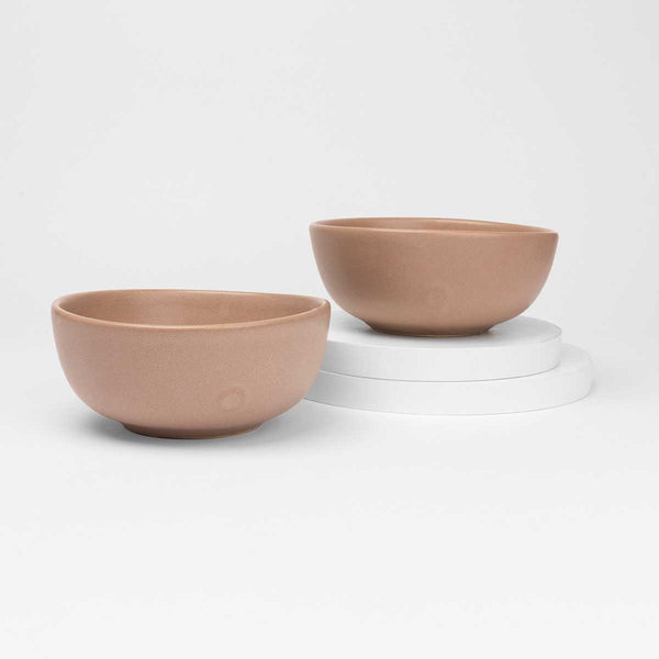 Fire - Recycled Ceramic Bowls | Set of 2 | Verified Sustainable Cups & Saucers on Brown Living™