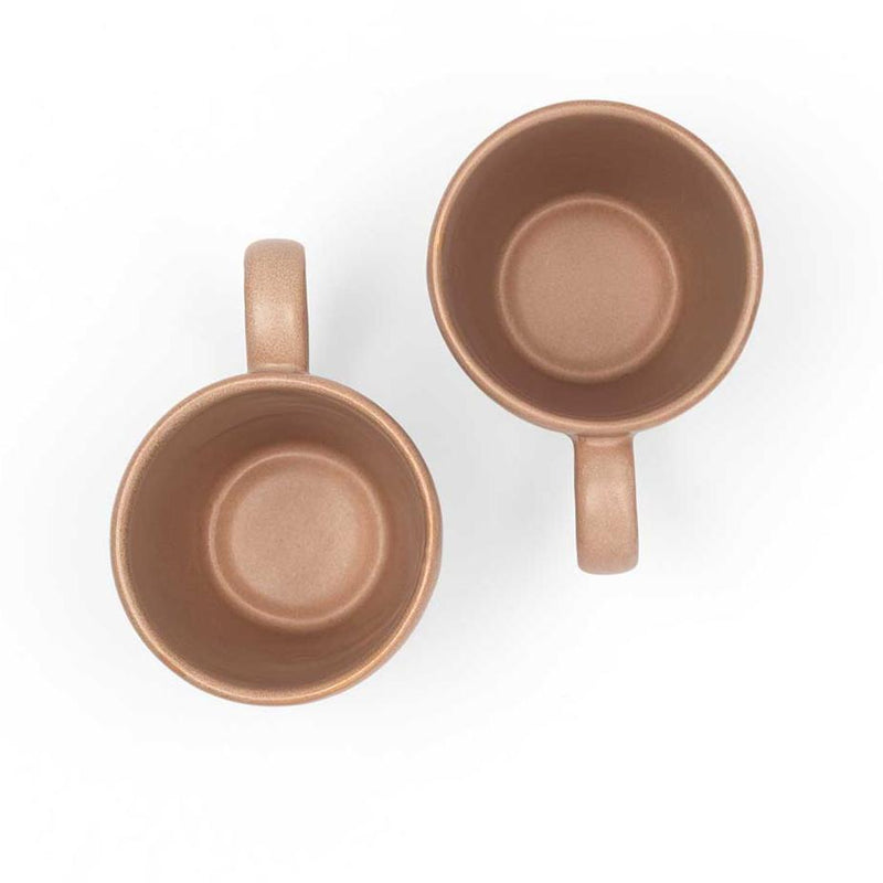 Fire - Recycled Ceramic Mugs | Set of 2 | Verified Sustainable Cups & Saucers on Brown Living™