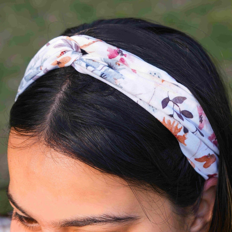 Floral Twisted Knot Headband | Verified Sustainable Hair Styling on Brown Living™