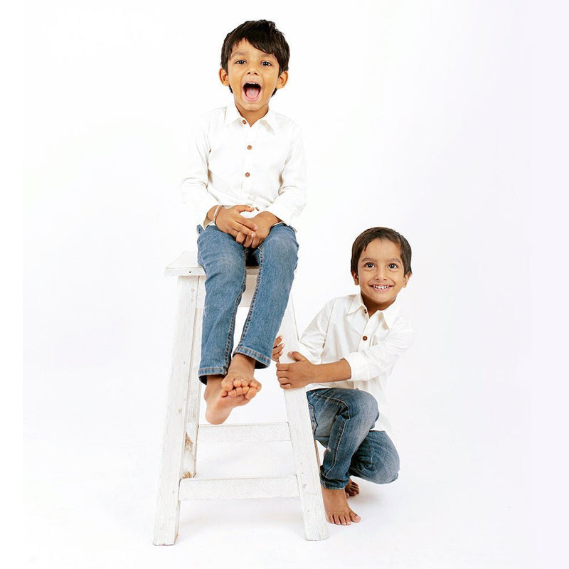 Frost- 100% Organic Cotton Formal Shirt | Verified Sustainable Kids Shirts on Brown Living™