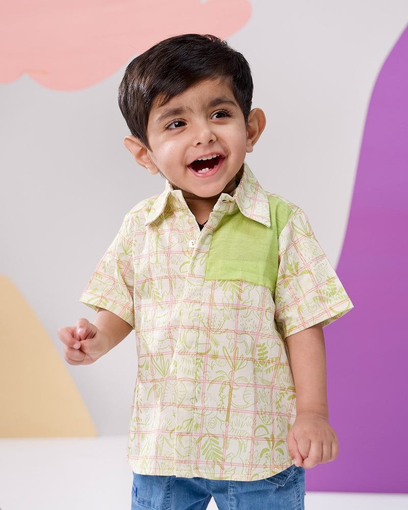 Jungle Gym Printed Cotton Casual Shirt