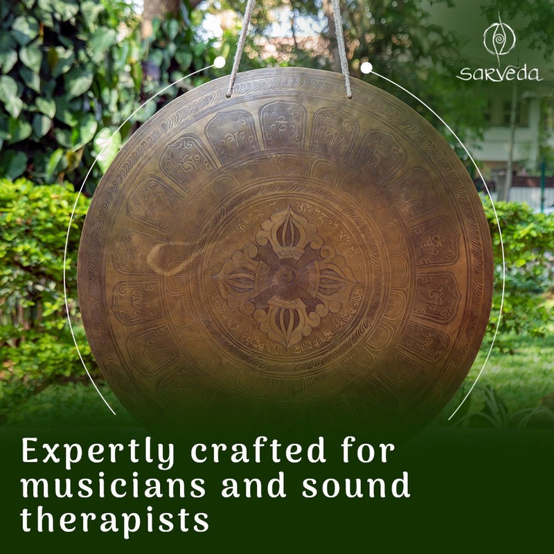 Gong - Etched - 7 Chakras - 20inches | Verified Sustainable Musical Instruments on Brown Living™