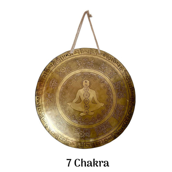 Gong - Etched - 7 Chakras - 20inches | Verified Sustainable Musical Instruments on Brown Living™