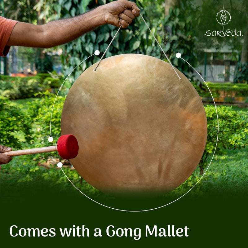 Gong - Etched Flower of Life 1 - 20inches | Verified Sustainable Musical Instruments on Brown Living™