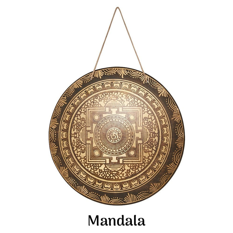 Gong - Etched - Mandala - 20inches | Verified Sustainable Musical Instruments on Brown Living™