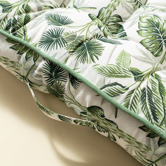 Green Leaf Sustainable Floor Cushion | Verified Sustainable Covers & Inserts on Brown Living™