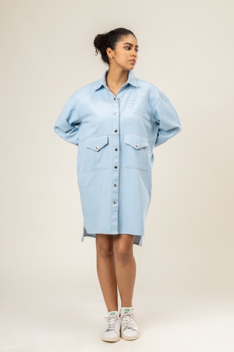 Greta Shirt Dress | Made of Recycled Denim | Verified Sustainable Womens Dress on Brown Living™