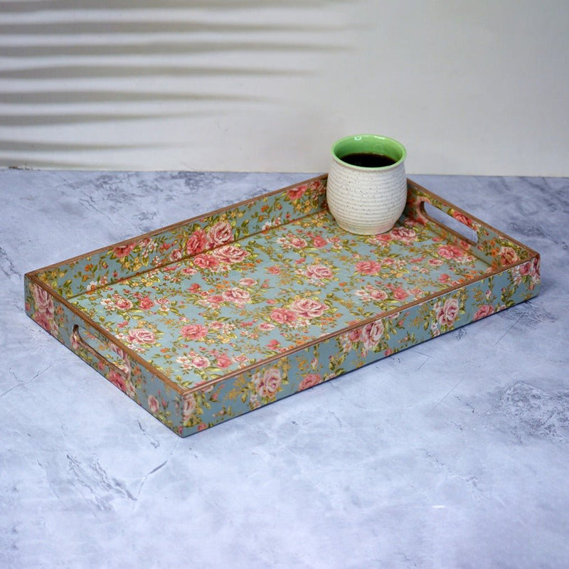 Handcrafted Floral Gold Foiling Tray | Verified Sustainable Trays & Platters on Brown Living™