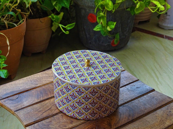 Handcrafted Round MDF Box with Lid | Verified Sustainable Gift Box on Brown Living™