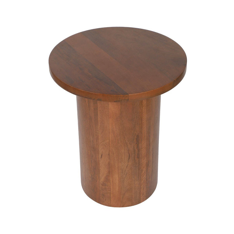 Handcrafted Rounded Twist Accent Mango Wood Table | Verified Sustainable Decor & Artefacts on Brown Living™