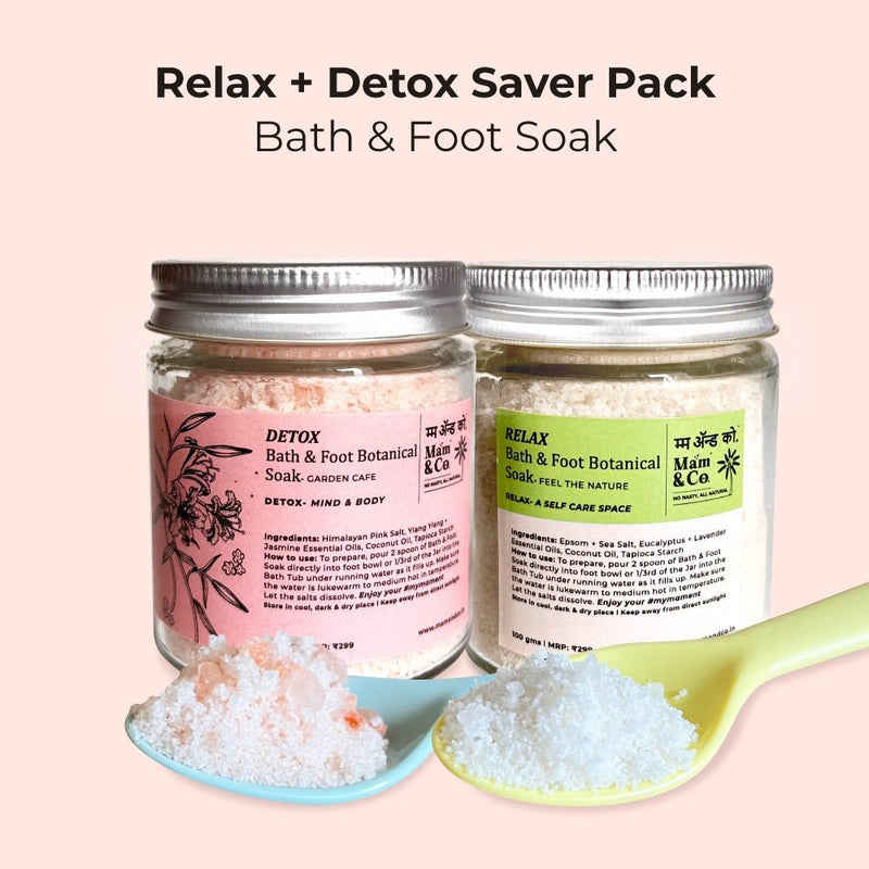 Handcrafted Saver Pack - Relax + Detox Bath & Foot Soak | Verified Sustainable Gift Giving on Brown Living™