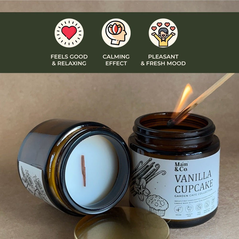 Handcrafted Set of 2 Coconut Wax Candles - Coffee House + Vanilla Cupcake | Verified Sustainable Gift Giving on Brown Living™