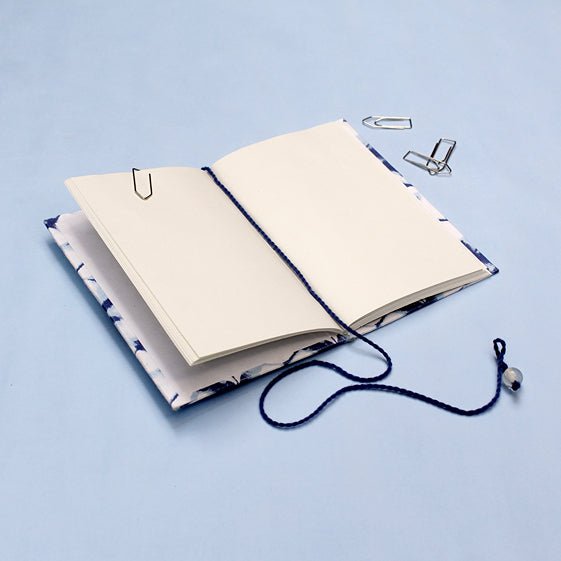 Handmade Azure Leaf Pocket Diary | Verified Sustainable Notebooks & Notepads on Brown Living™