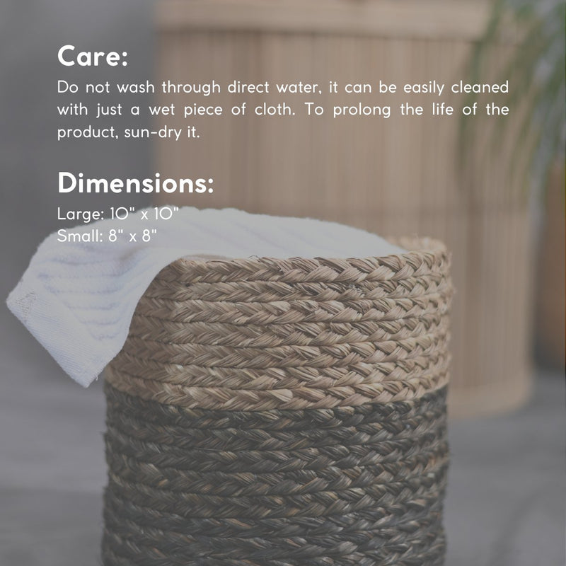 Handmade Sabai Grass Planter - Black | Verified Sustainable Pots & Planters on Brown Living™