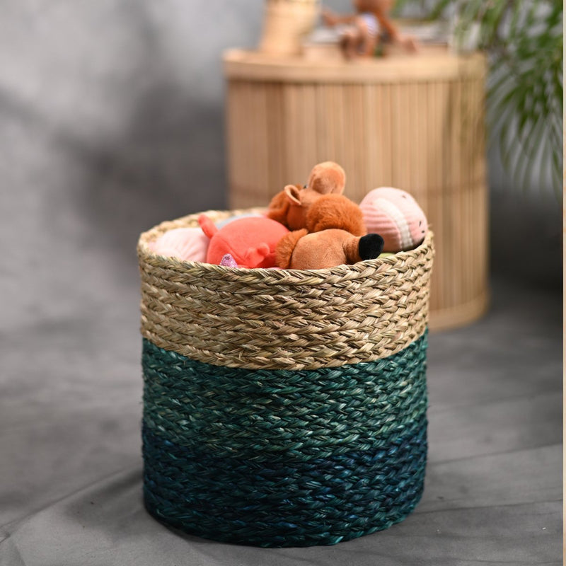 Handmade Sabai Grass Planter - Indigo | Verified Sustainable Pots & Planters on Brown Living™