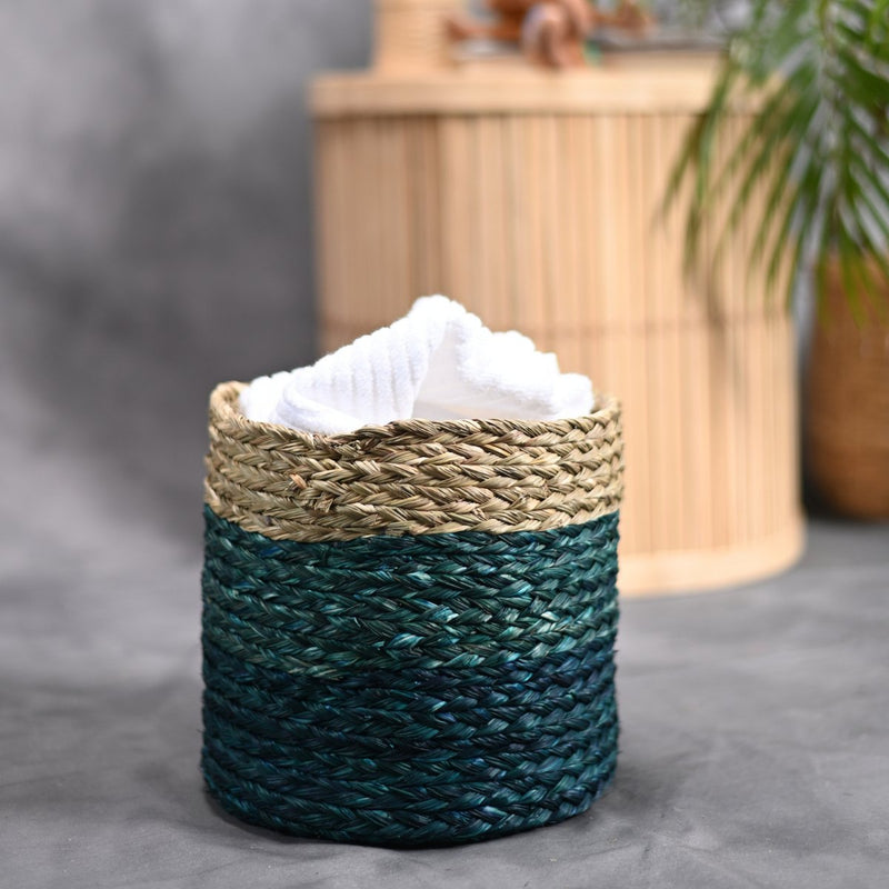 Handmade Sabai Grass Planter - Indigo | Verified Sustainable Pots & Planters on Brown Living™