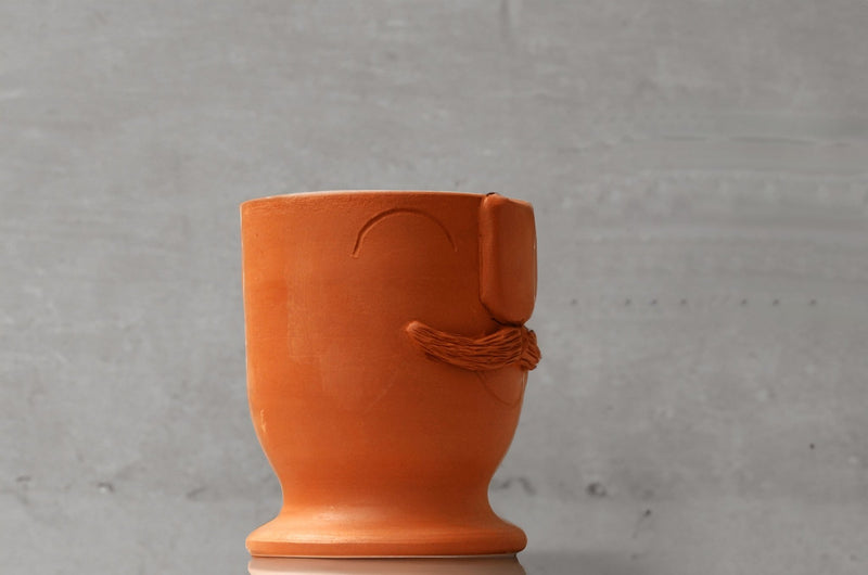 Handmade Terracotta Face Design Glass | Verified Sustainable Glasses & Tumblers on Brown Living™