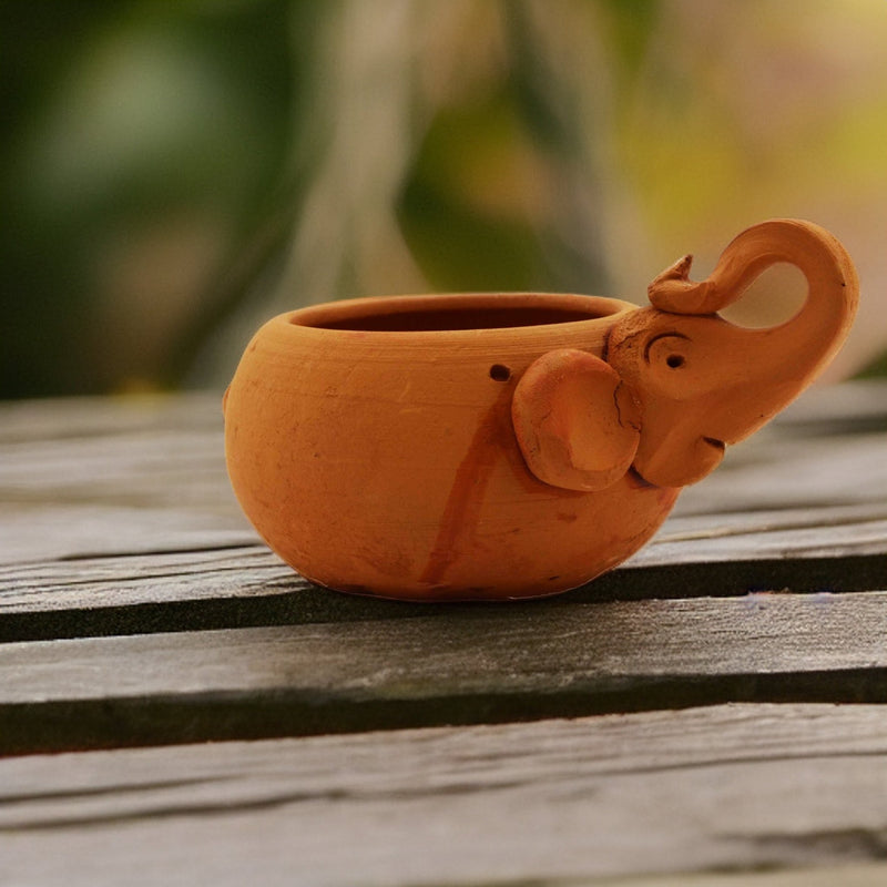 Handmade Terracotta Hanging Planter Elephant | Verified Sustainable Pots & Planters on Brown Living™