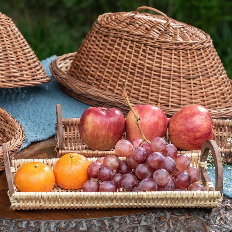 Handmade Wicker Bread Tray - Brown | Verified Sustainable Trays & Platters on Brown Living™