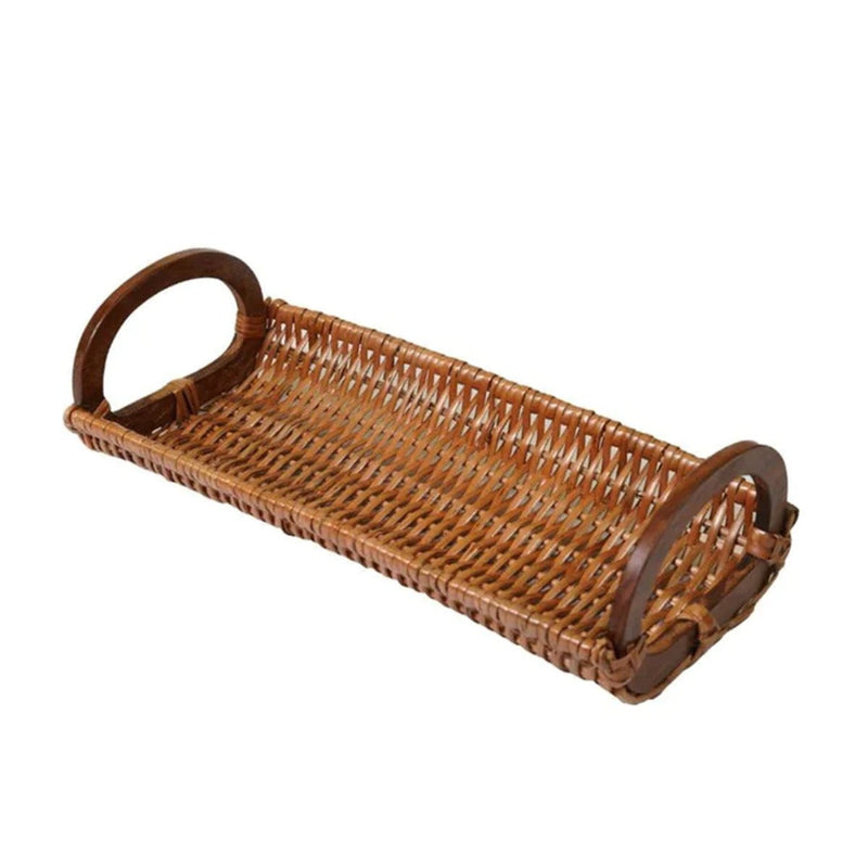 Handmade Wicker Bread Tray - Brown | Verified Sustainable Trays & Platters on Brown Living™