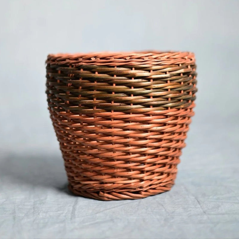 Handmade Wicker Planter Green | Verified Sustainable Pots & Planters on Brown Living™