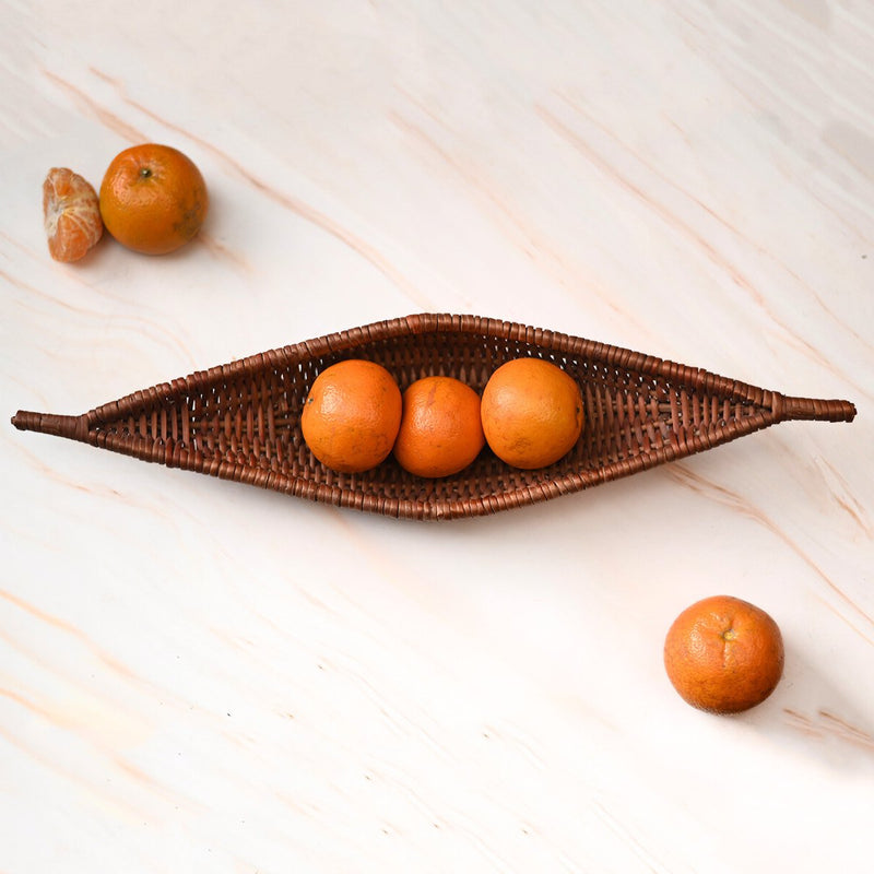 Handmade Wicker Shikara Bowl - Copper | Verified Sustainable Trays & Platters on Brown Living™