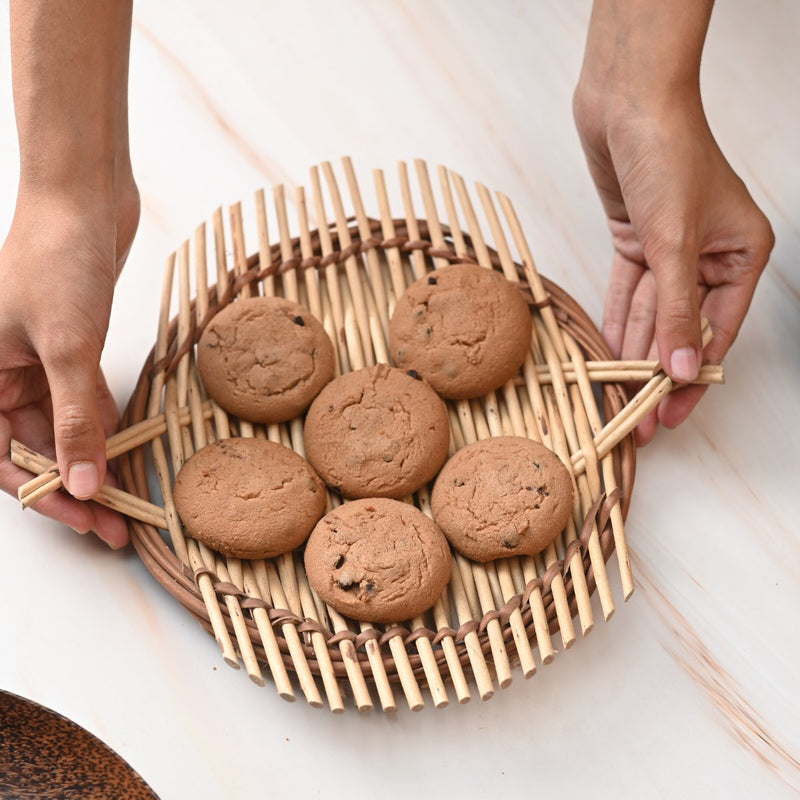 Handmade Wicker Small Tray - White | Verified Sustainable Trays & Platters on Brown Living™