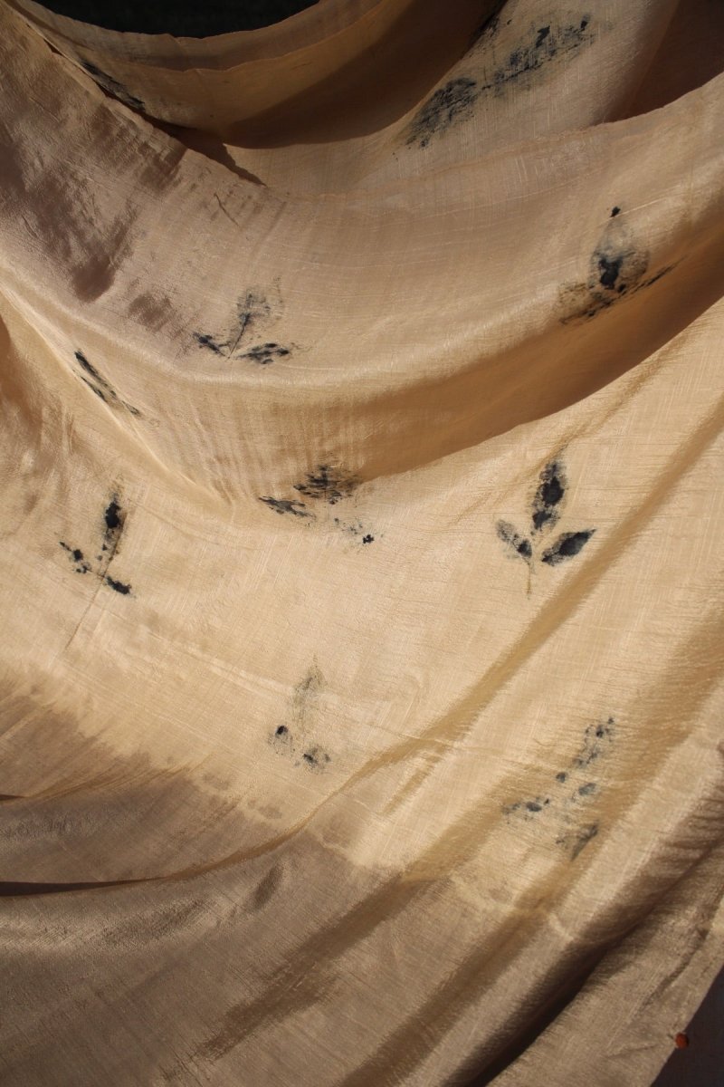 Handwoven Shambhu Silk Banana Saree - Beige & Grey | Verified Sustainable Womens Saree on Brown Living™