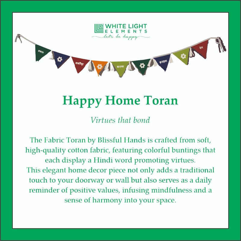 Happy Home Toran (Fabric) | Verified Sustainable Religious Items on Brown Living™