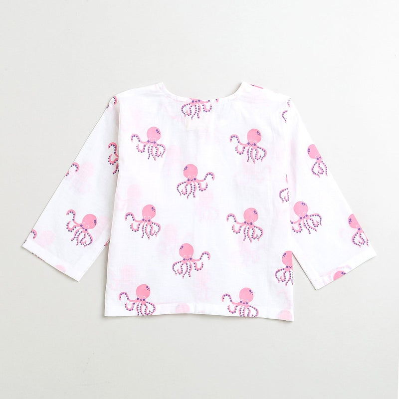 Hearty Octopus - Unisex Infant Cottom Nightwear | Verified Sustainable Kids Onesies on Brown Living™