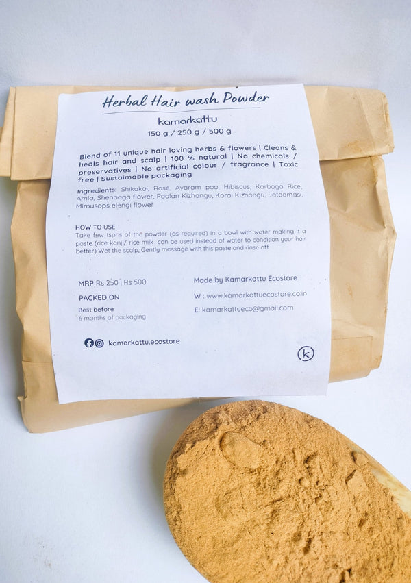 Herbal Hair Wash Powder - 250g | Verified Sustainable Hair Wash Powder on Brown Living™