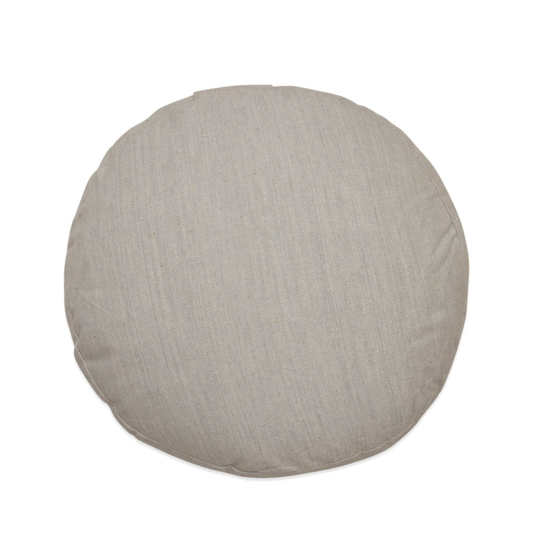 Hi - Zafu Meditation Cushion filled with Buckwheat Hulls - Ivory | Verified Sustainable Yoga Pillow on Brown Living™