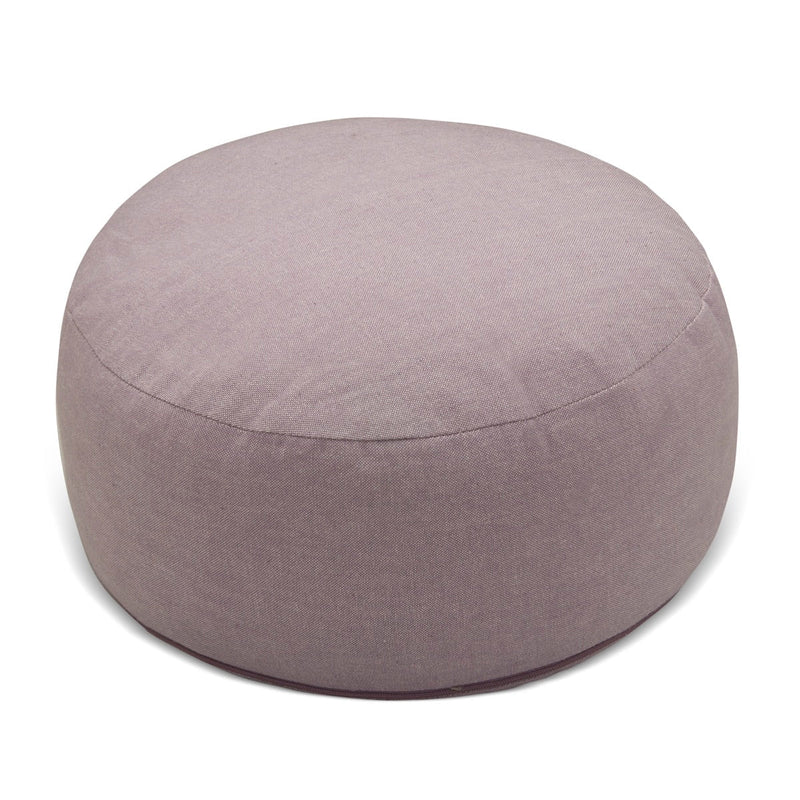 Hi - Zafu Meditation Cushion filled with Buckwheat Hulls - Lavender | Verified Sustainable Yoga Pillow on Brown Living™