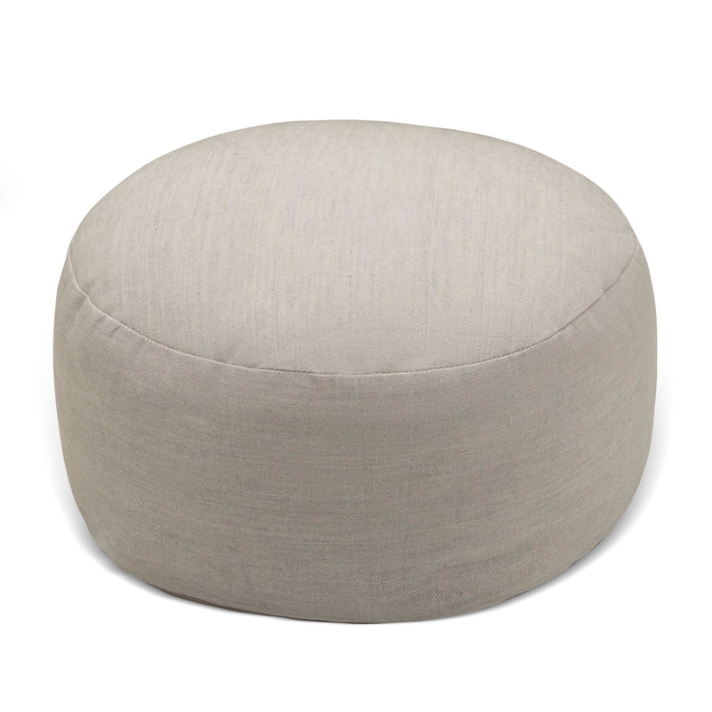 Hi - Zafu Meditation Cushion filled with Buckwheat Hulls - Light Grey | Verified Sustainable Yoga Pillow on Brown Living™