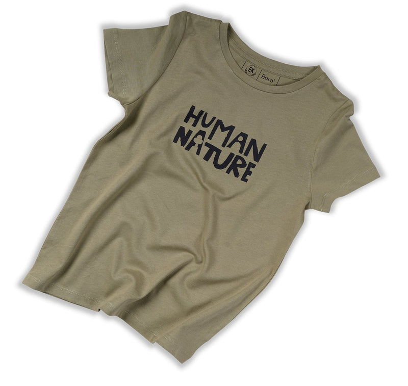 Human Nature - Kids Unisex Organic Cotton T - shirt | Sage | Verified Sustainable Kids T - Shirts on Brown Living™