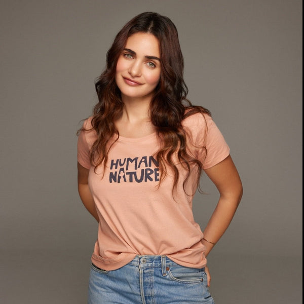 Human Nature - Womens Organic Cotton T - shirt | Rose | Verified Sustainable Womens T - Shirt on Brown Living™