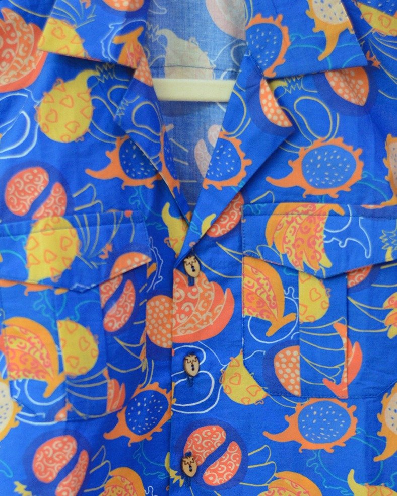 I-Peel- Good Printed Cotton Hawaiian Shirt | Verified Sustainable Kids Shirts on Brown Living™