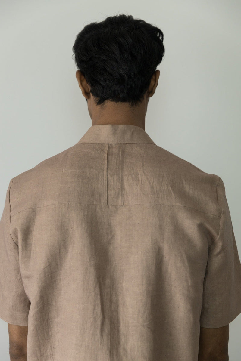 Inverted-Pleat Hemp Cotton Shirt | Verified Sustainable Mens Shirt on Brown Living™