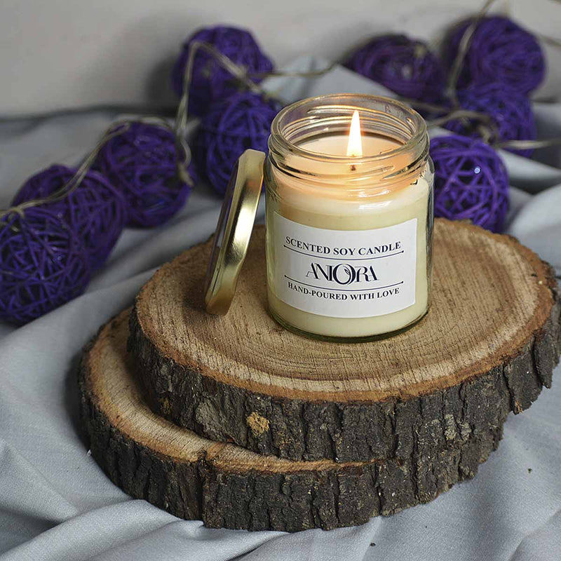 Jasmine Glass Jar Soy Wax Candle | Verified Sustainable Candles & Fragrances on Brown Living™