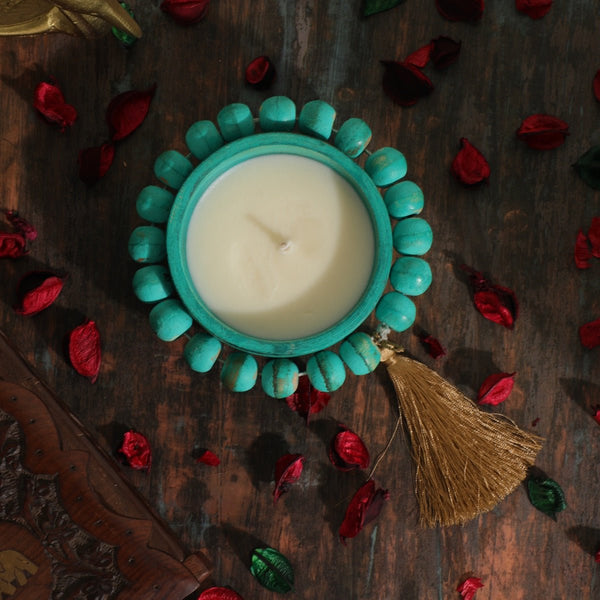 Jasmine- Wooden Bowl Soy Candle | Verified Sustainable Candles & Fragrances on Brown Living™