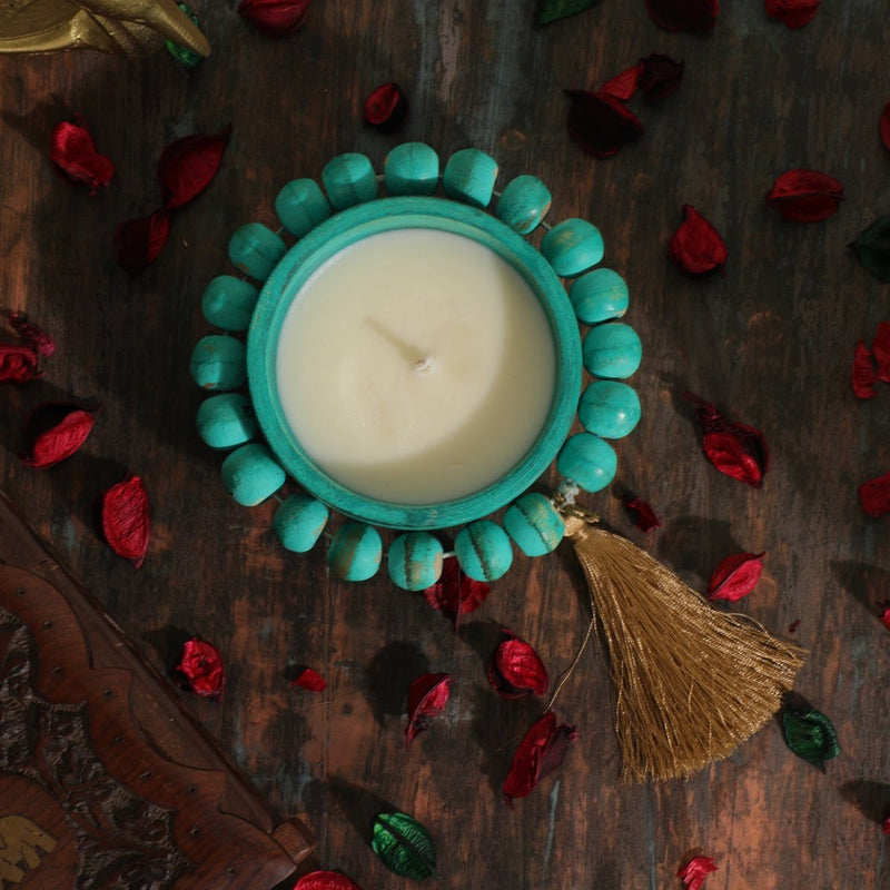 Jasmine- Wooden Bowl Soy Candle | Verified Sustainable Candles & Fragrances on Brown Living™